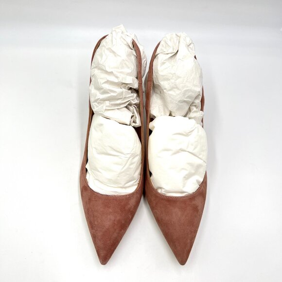 SJP Sarah Jessica Parker 41.5 EU Simplicity Pink Suede Leather Pumps Heels Shoes - Picture 3 of 16